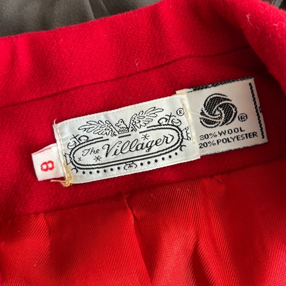 Vintage The Village Wool Flannel Schoolboy Blazer Size 8 - Picture 4 of 6